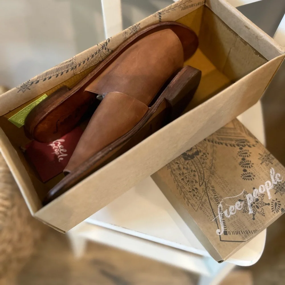 Free People Vincent Slide Sandel color Luggage - Picture 6 of 7